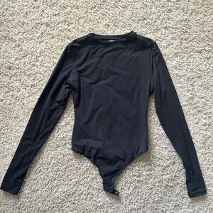 SKIMS Black Long Sleeve Bodysuit